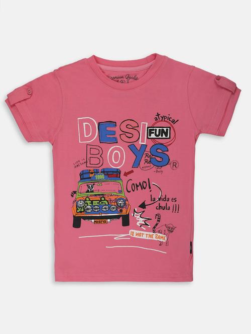 pink cotton t-shirt with free mask - 17088537 - Very Small Image - 1