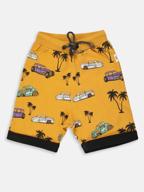 yellow cotton shorts with free mask - 17088611 - Very Small Image - 1