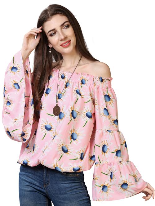 off shoulder bell sleeves top - 17088873 - Very Small Image - 1