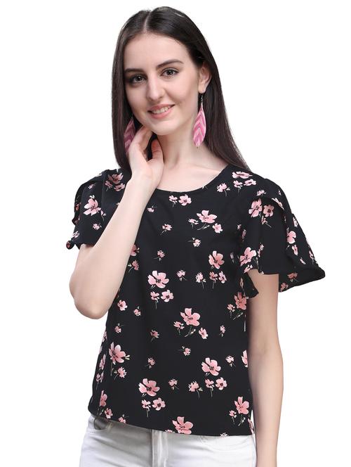 tulip sleeves floral top - 17088882 - Very Small Image - 1