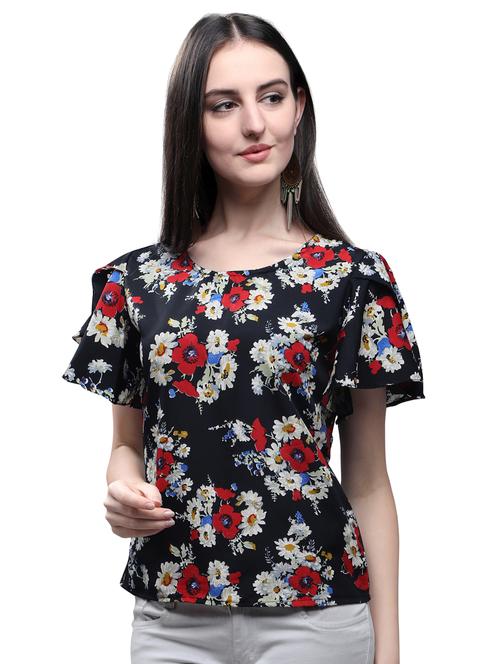 tulip sleeves floral top - 17088884 - Very Small Image - 1