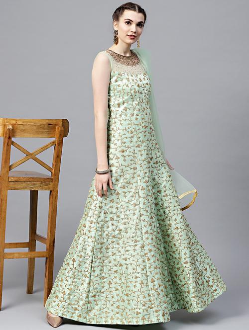embellished solid suit set - 17089205 - Very Small Image - 1