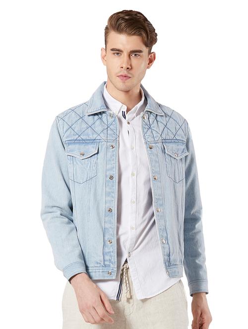 blue faded denim jacket - 17089379 - Very Small Image - 1