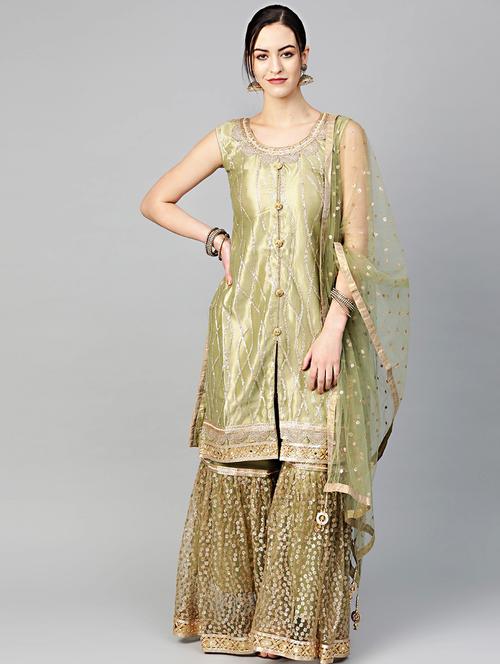 embroidered suit set - 17089634 - Very Small Image - 1