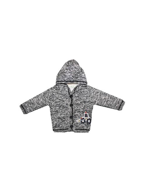 grey cotton hooded sweaters & cardigan - 17090556 - Very Small Image - 1