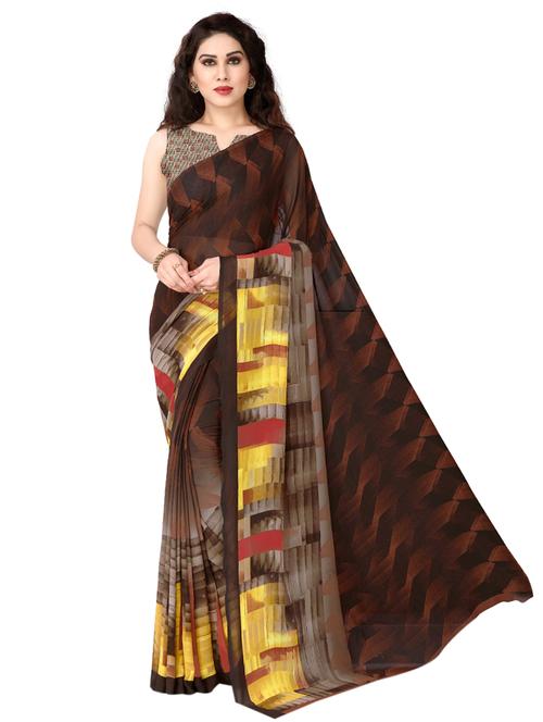 abstract tie & dye saree with blouse - 17090970 - Very Small Image - 1