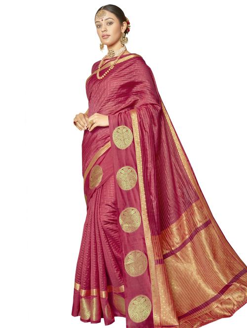 self design woven saree with blouse - 17091217 - Very Small Image - 1