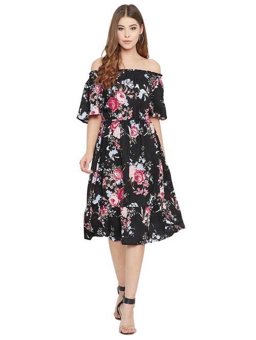 vintage floral a-line dress - 17091490 - Very Small Image - 1