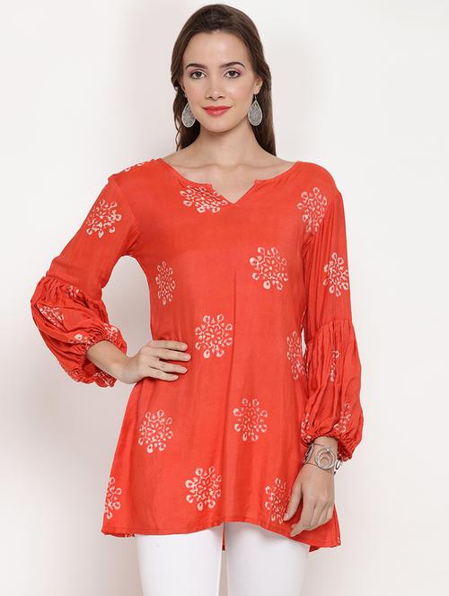 printed a-line kurti - 17091621 - Very Small Image - 1