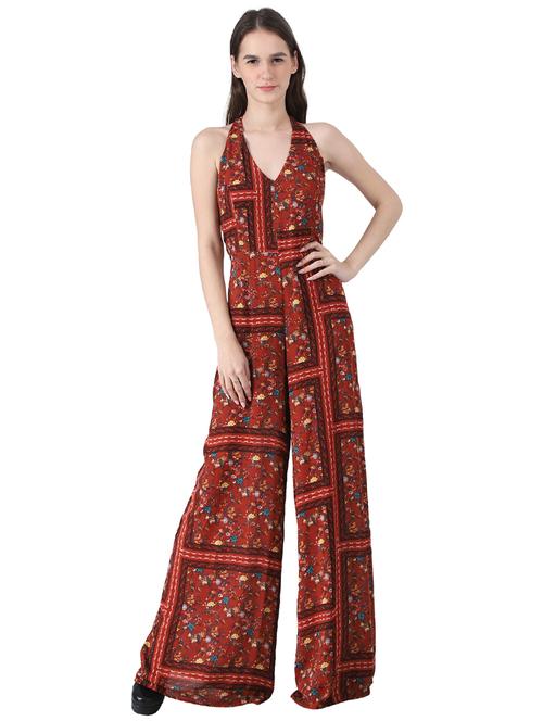 tie front floral jumpsuit - 17091968 - Very Small Image - 1