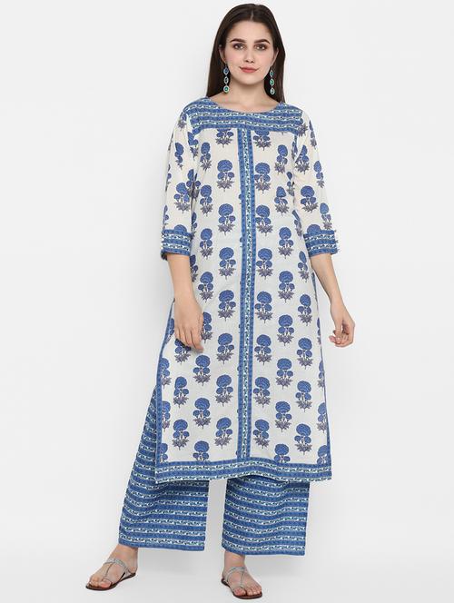 floral straight kurta - 17092112 - Very Small Image - 1