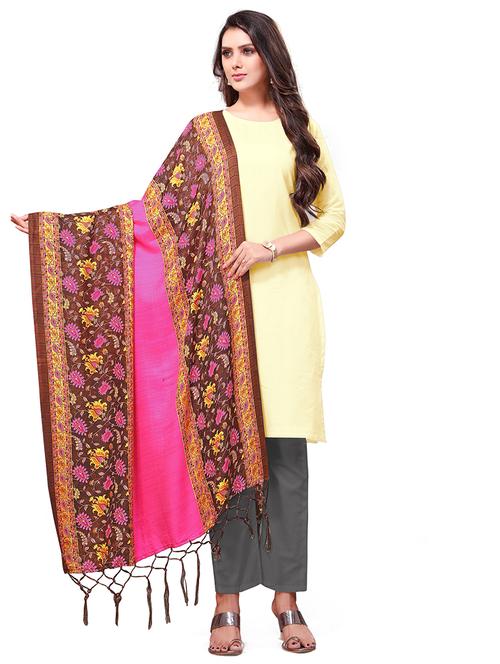 pink rayon stole - 17093733 - Very Small Image - 1