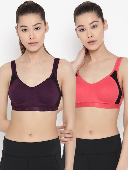 multi colored set of 2 sport bra - 17093767 - Very Small Image - 1