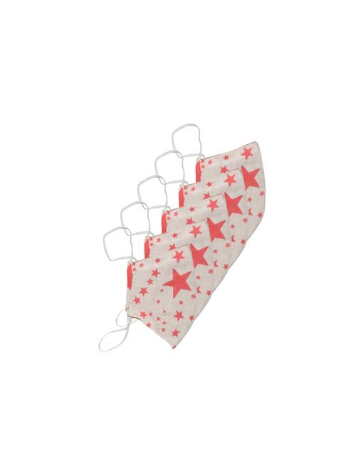 white cotton anti-pollution women mask (set of 5pcs) - 17094193 - Very Small Image - 1
