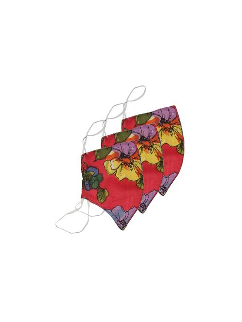 multi colored cotton anti-pollution women mask (set of 3pcs) - 17094201 - Very Small Image - 1
