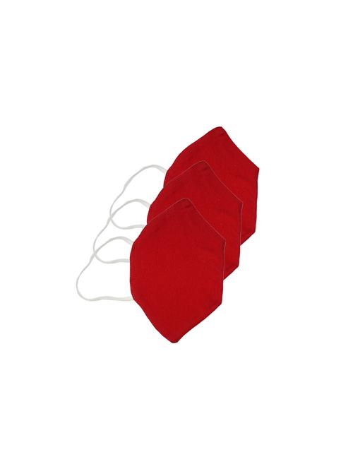 red cotton anti-pollution women mask (set of 3pcs) - 17094216 - Very Small Image - 1