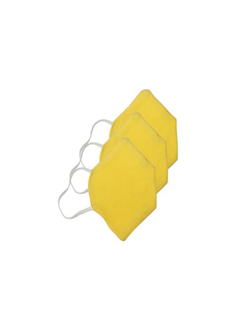 yellow cotton anti-pollution women mask (set of 3pcs) - 17094222 - Very Small Image - 1