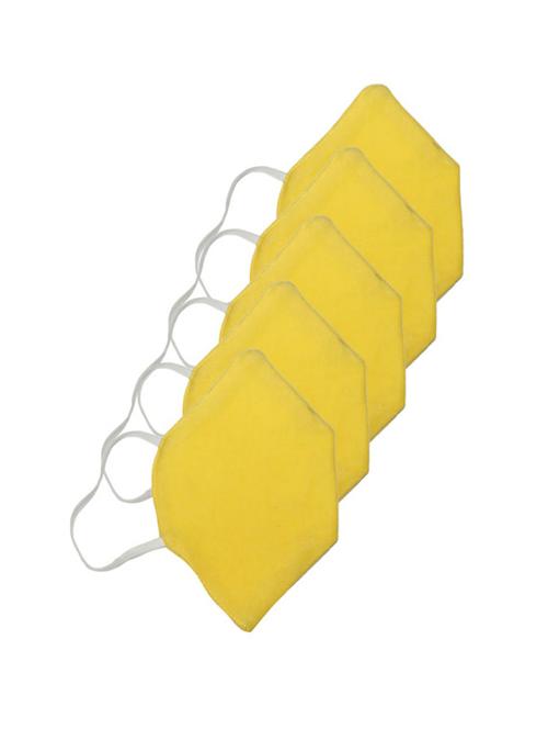 yellow cotton anti-pollution men mask (pack of 5) - 17094298 - Very Small Image - 1