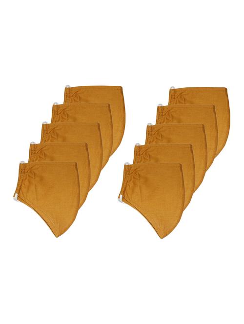 yellow cotton anti-pollution women mask (pack of 10) - 17094669 - Very Small Image - 1