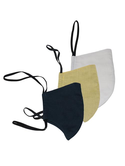 multi colored cotton anti-pollution women mask (pack of 3) - 17094709 - Very Small Image - 1