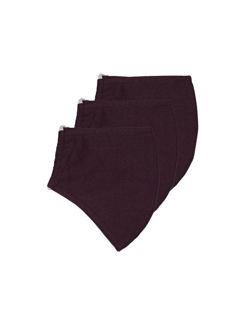 maroon cotton anti-pollution women mask (pack of 3) - 17094761 - Very Small Image - 1