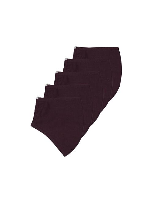 maroon cotton anti-pollution women mask (pack of 5) - 17094762 - Very Small Image - 1