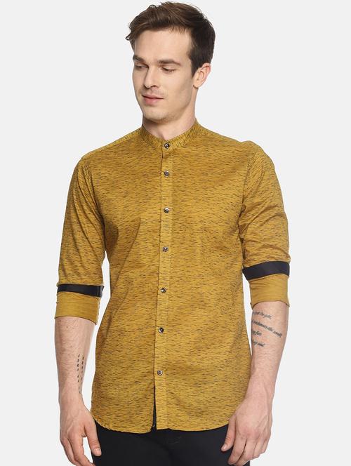 yellow printed casual shirt - 17095434 - Very Small Image - 1