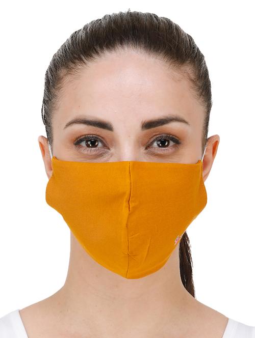 yellow cotton anti-pollution women mask (pack of 2) - 17095798 - Very Small Image - 1