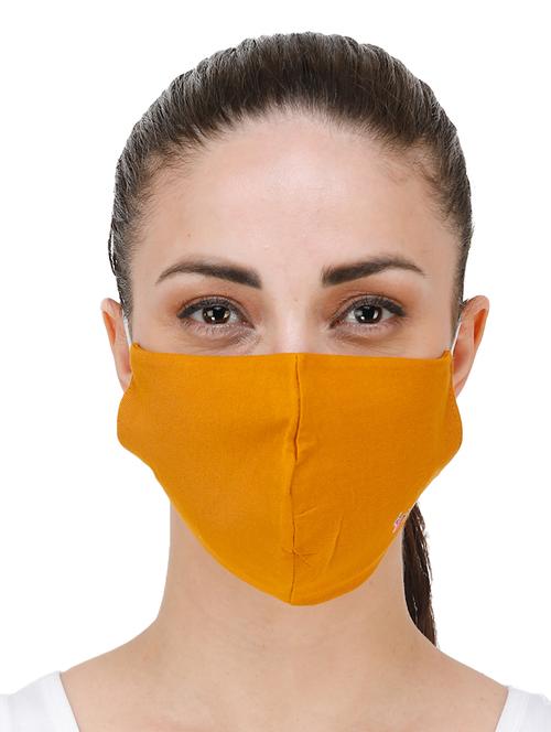 orange cotton anti-pollution women mask (pack of 5) - 17095801 - Very Small Image - 1