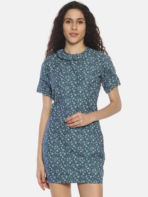 peter pan collar floral bodycon dress - 17096287 - Very Small Image - 1