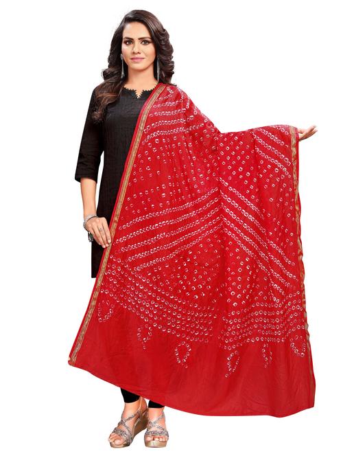 printed bandhani dupatta - 17097660 - Very Small Image - 1