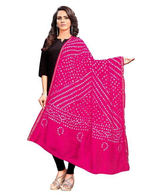 printed bandhani dupatta - 17097661 - Very Small Image - 1