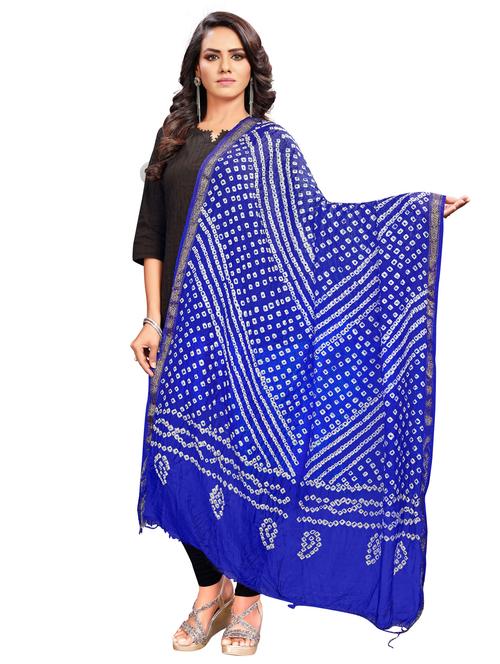 printed bandhani dupatta - 17097664 - Very Small Image - 1