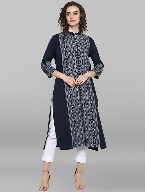 women's straight kurta - 17097762 - Very Small Image - 1
