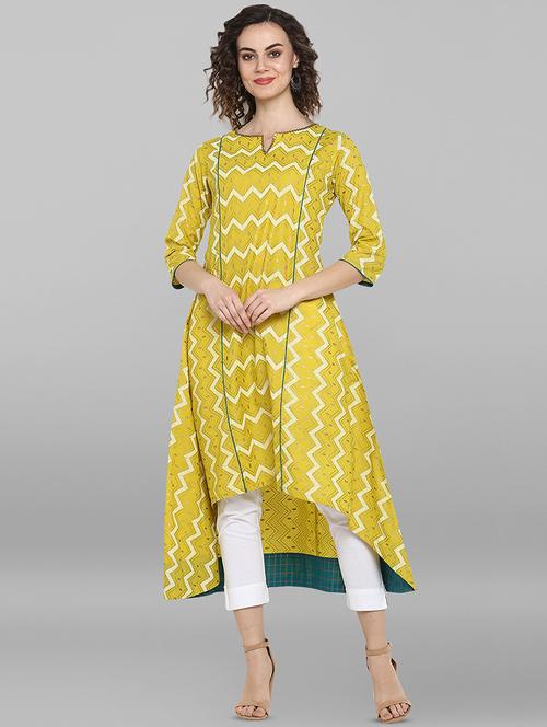 chevron high-low kurta - 17097767 - Very Small Image - 1