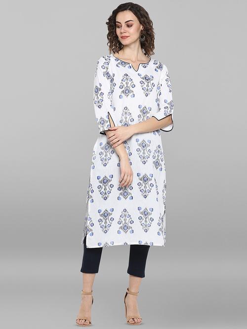 ikat straight kurta - 17097768 - Very Small Image - 1