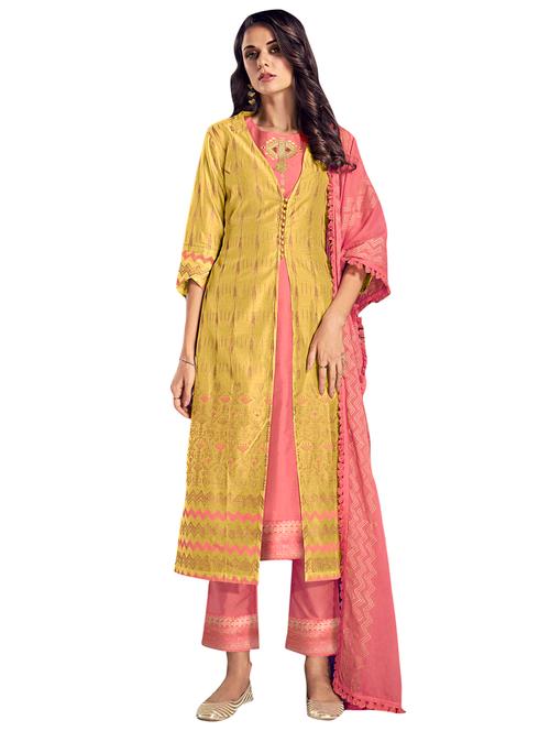 layered semi-stitched suit - 17098869 - Very Small Image - 1