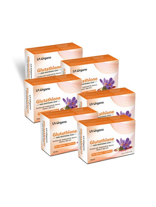 la organo glutathione lemon skin lightening & brightening soap for all skin type (100gm) pack of 6 - 17098893 - Very Small Image - 1