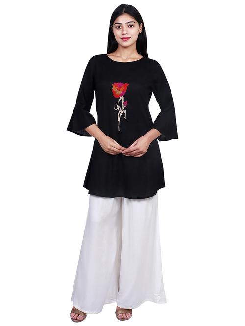 embroidered kurta palazzo set - 17098954 - Very Small Image - 1