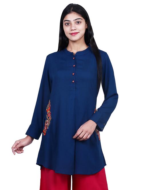 embroidered straight kurta - 17098965 - Very Small Image - 1