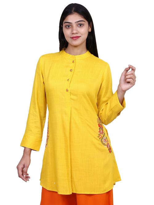 embroidered a-line kurta - 17098970 - Very Small Image - 1