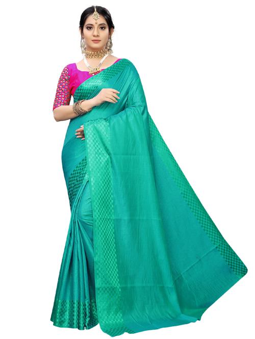 solid plain saree with blouse - 17100000 - Very Small Image - 1