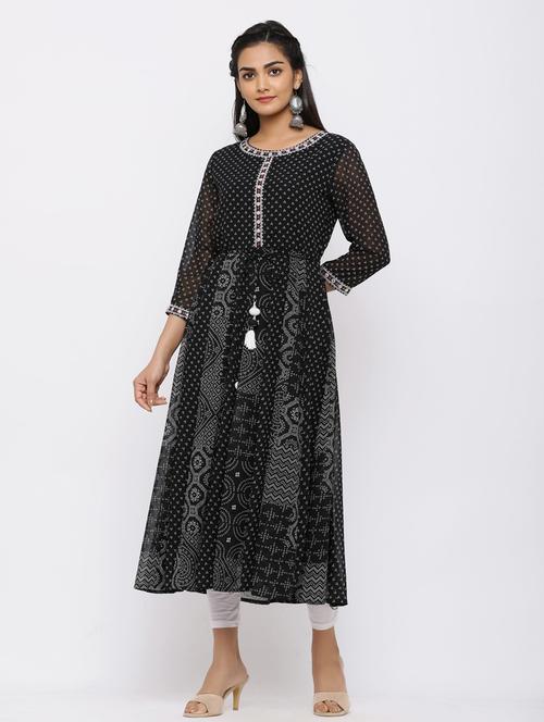 women's flared kurta - 17101880 - Very Small Image - 1