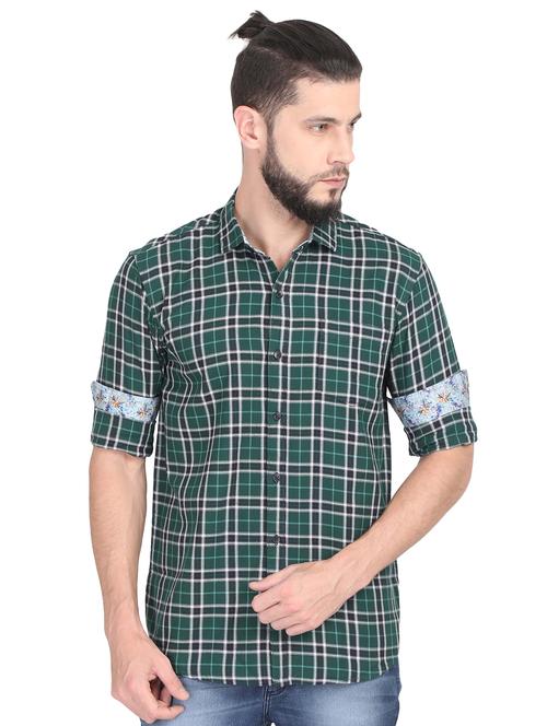 green checkered casual shirt - 17102351 - Very Small Image - 1