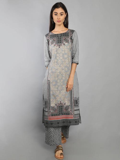 printed kurta palazzo set - 17102394 - Very Small Image - 1