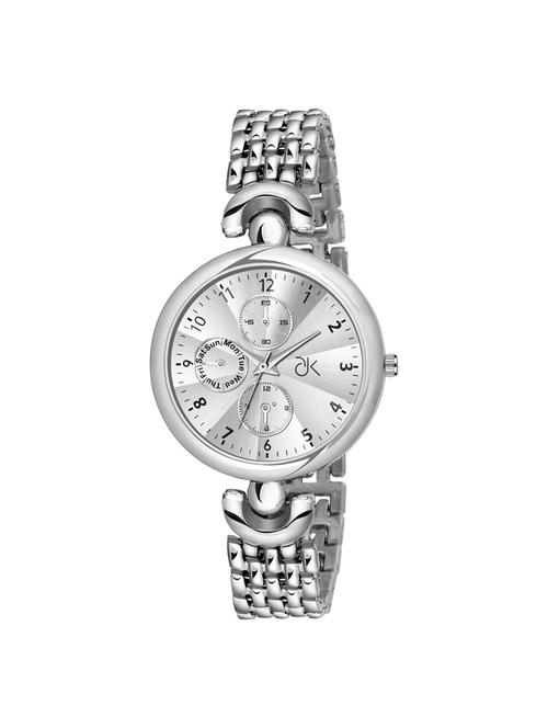 adk~ad-24asilver color analog watch for girls - 17102422 - Very Small Image - 1
