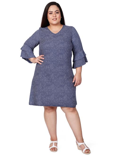 layered bell sleeves plus dress - 17102740 - Very Small Image - 1