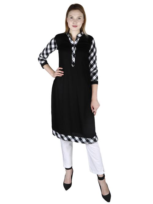 solid straight kurta - 17102759 - Very Small Image - 1