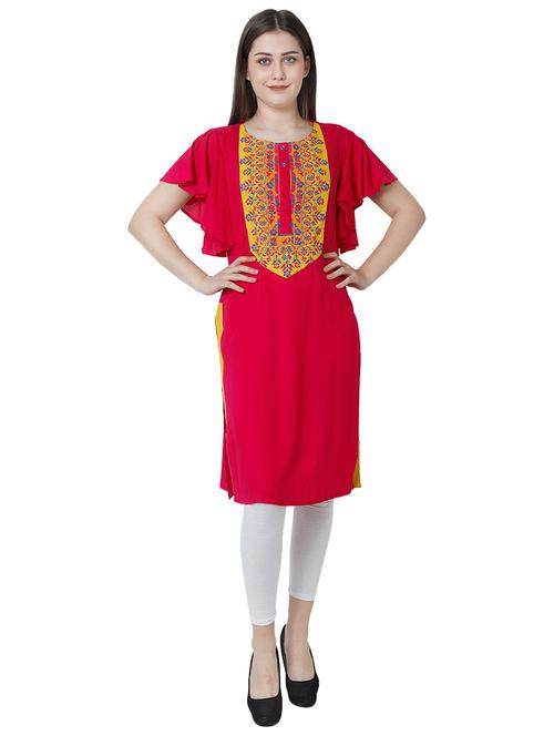 printed straight kurta - 17102782 - Very Small Image - 1