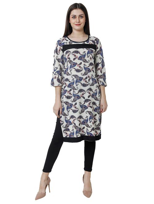 paisley print straight kurta - 17102821 - Very Small Image - 1